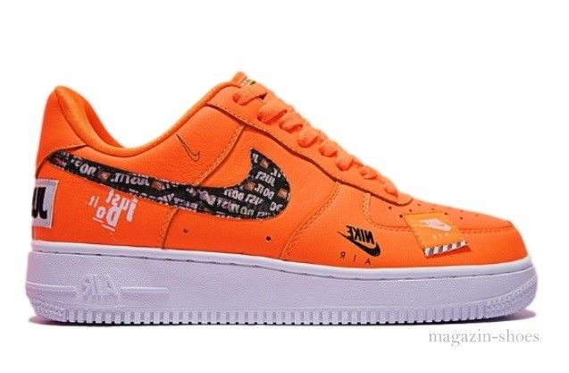 Nike Air Force х OFF White, оранжевый, кожа, мужские, женские