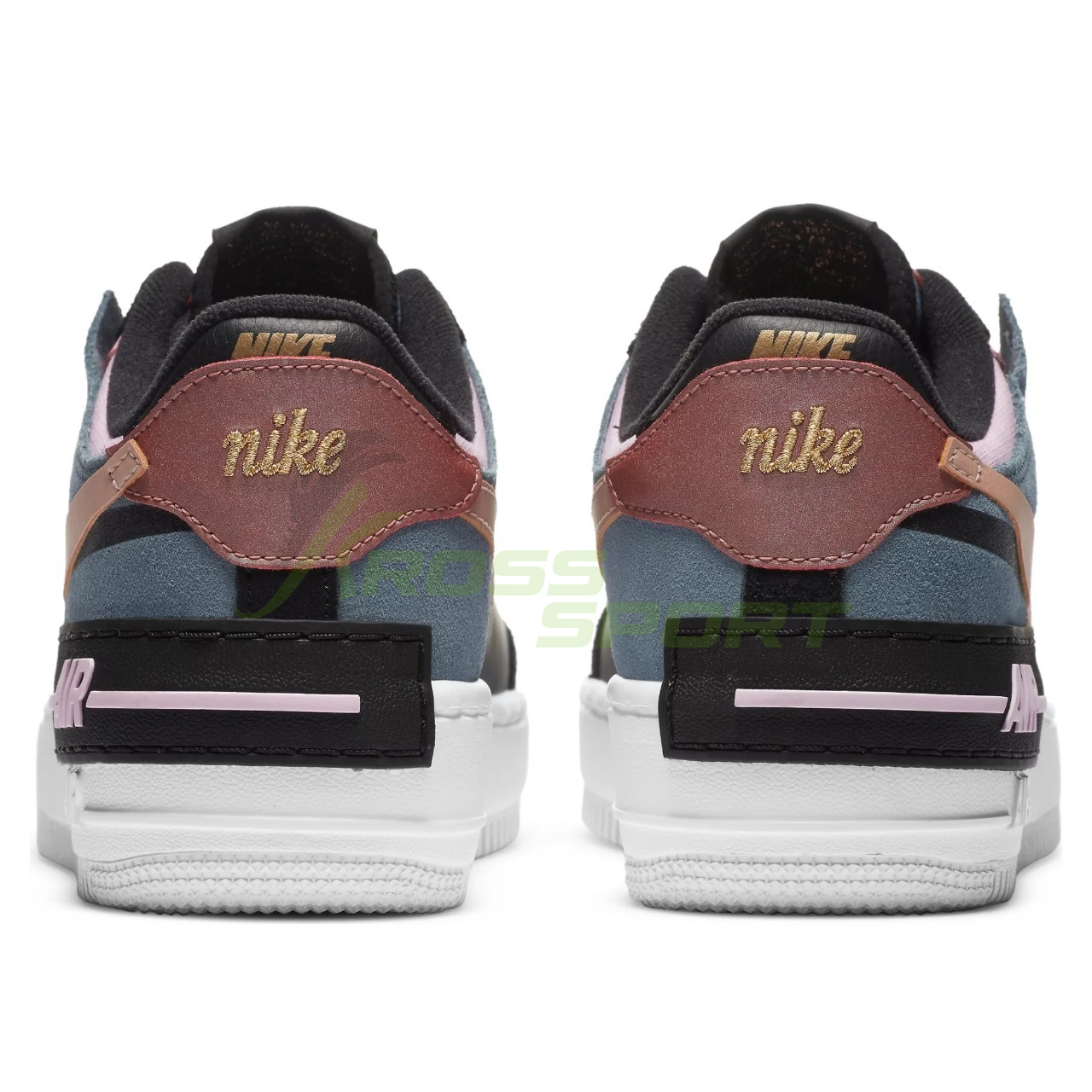  Nike Air Force 1 Shadow Black metallic