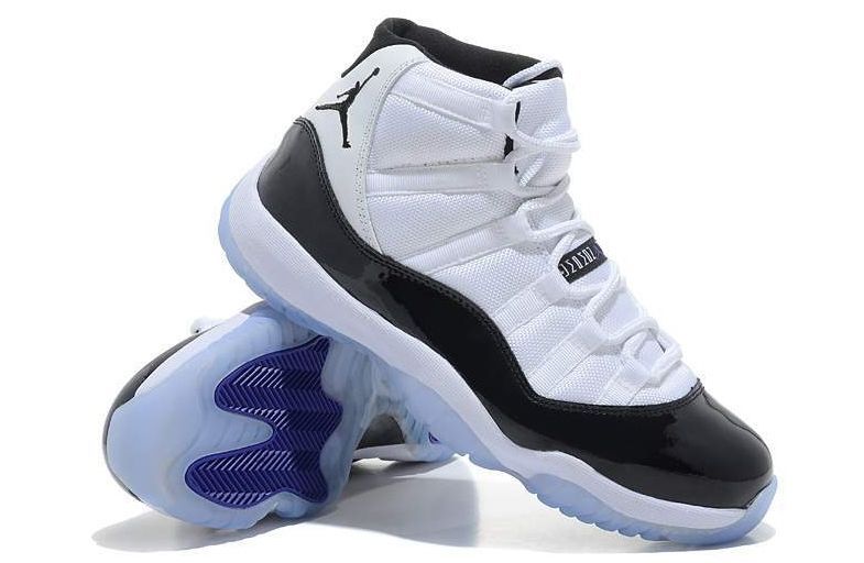 Nike Air Jordan 11 Retro White/Black, белый, черный, кожа, текстиль, мужские