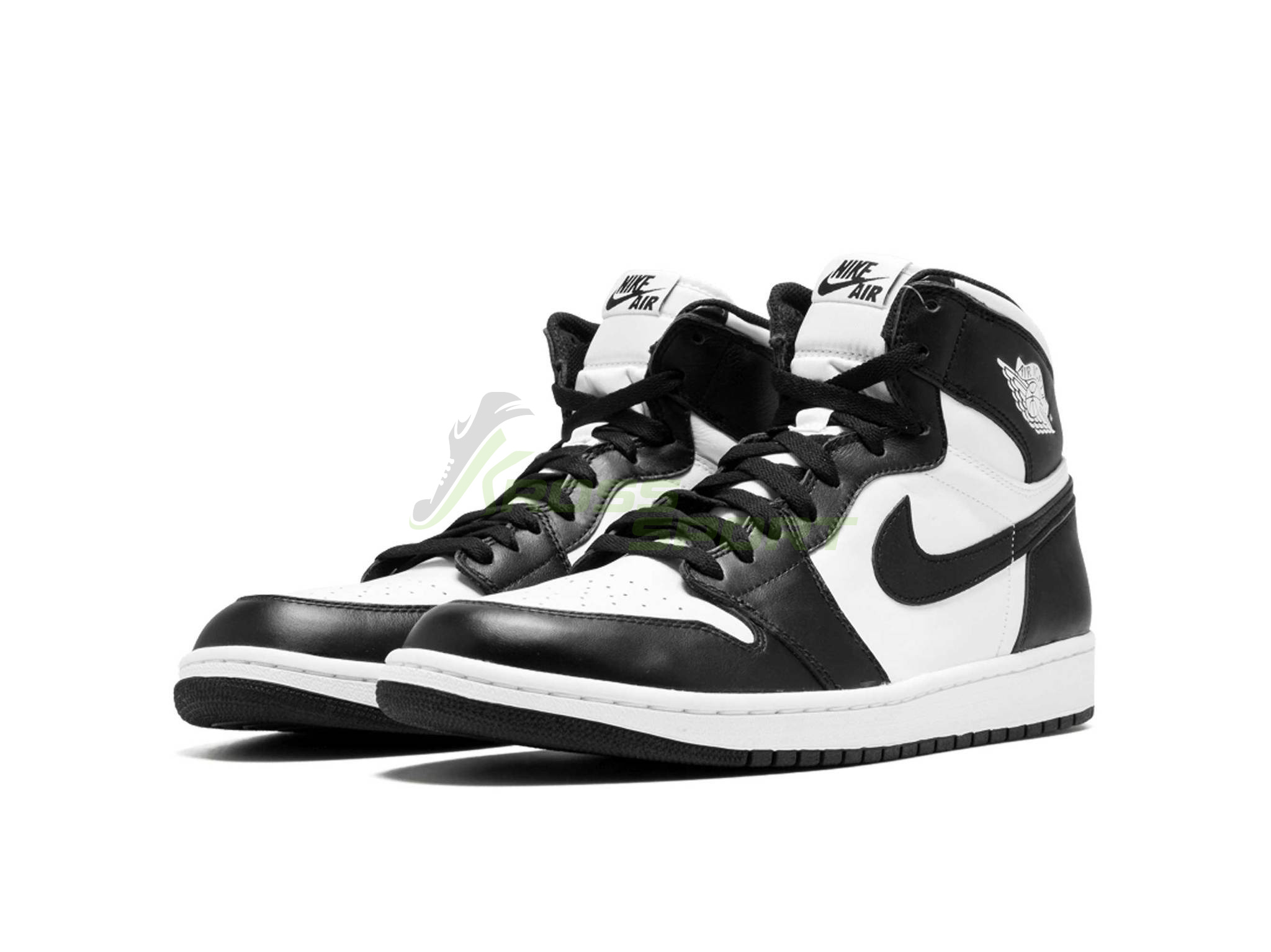  Nike Air Jordan 1 Retro Hi Og Black/White с мехом