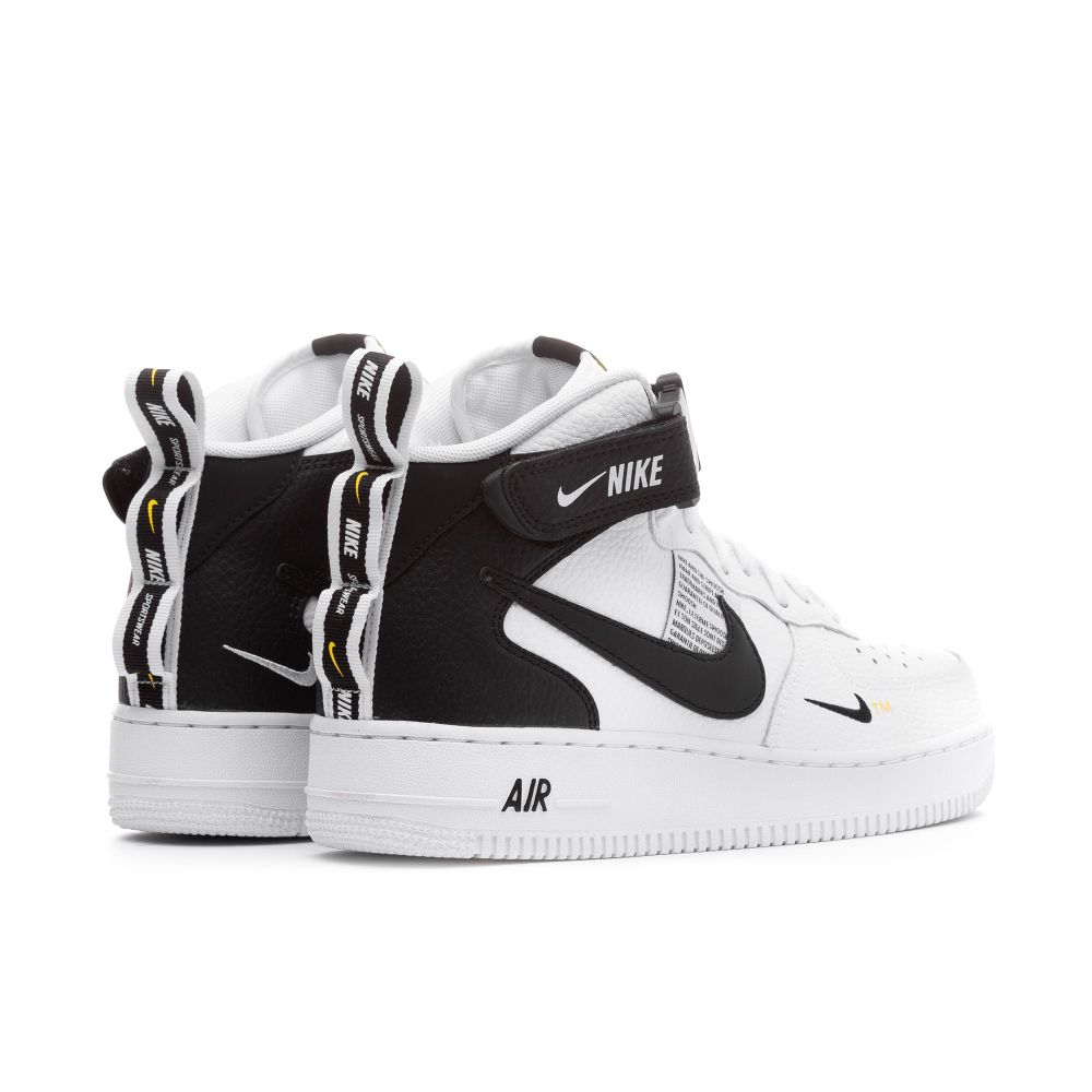 Nike Air Force 1 Mid 07 LV8 Utility зимние с мехом белые кожа мужские-женские