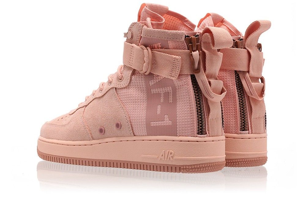 Nike SF Air Force 1 Mid, розовый, нубук, нейлон