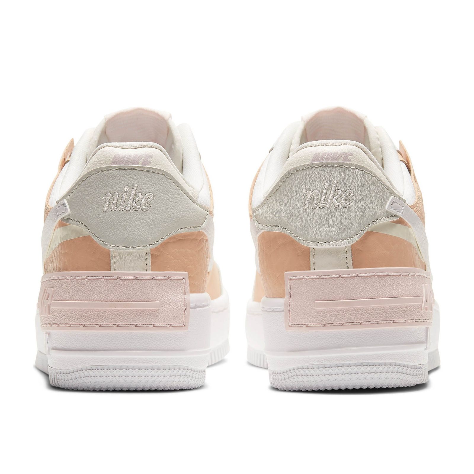 Nike Air Force 1 Shadow белые с бежевым, кожа, женские